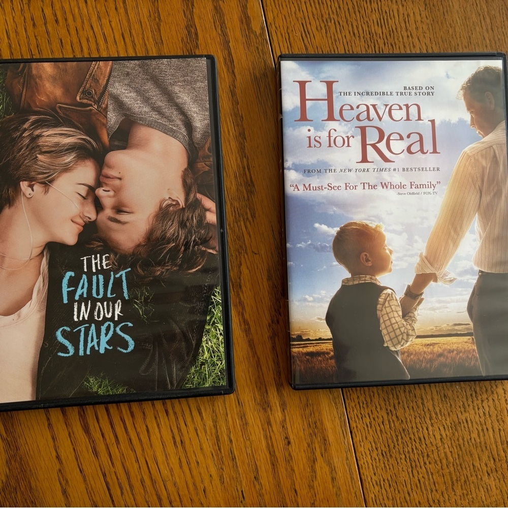 DVDs - The Fault in Our Stars & Heaven is for Real